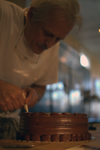 Chef Ziggy with cake